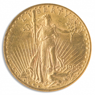 1909 $20 Saint Gaudens NGC MS62