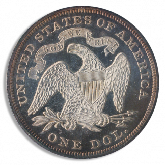 1869 Seated Liberty $1 PCGS PR63 CAC 1869 Seated Liberty $1 PCGS PR63 CAC