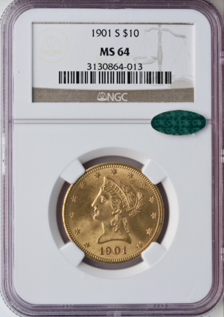 $10 Liberty Certified MS64 CAC (Dates/Types Vary) $10 Liberty Certified MS64 CAC (Dates/Types Vary)