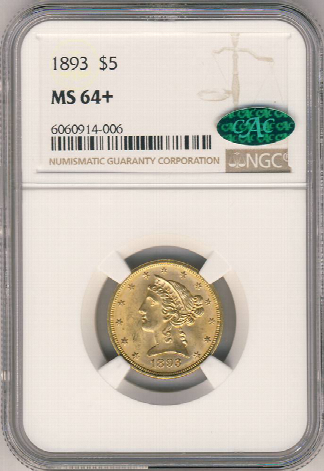$20 Liberty MS64 Certified CAC (Dates/Types Vary)