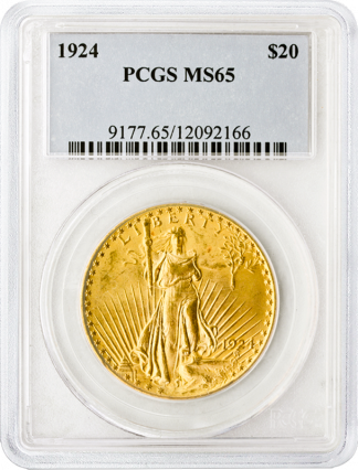 $20 Saint Gaudens MS65 Certified (Dates/Types Vary)