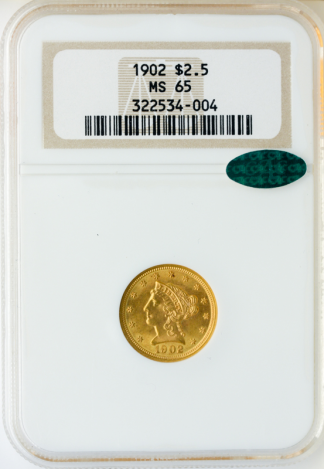 1902 $2350 Liberty NGC MS65 CAC 1902 $2350 Liberty NGC MS65 CAC