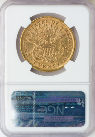 1868-S $20 Liberty NGC AU55 CAC 1868-S $20 Liberty NGC AU55 CAC