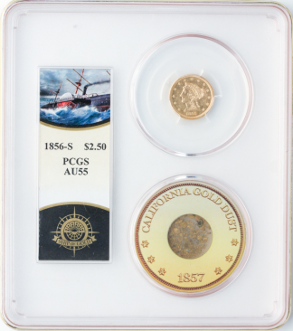 1856-S $2 1/2 Liberty SSCA POD PCGS AU55