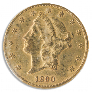 1890-CC $20 Liberty PCGS AU55