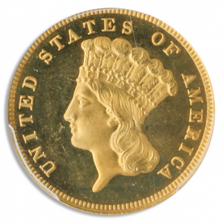 1883 $3 Indian Princess PCGS PR65 Cameo CAC 1883 $3 Indian Princess PCGS PR65 Cameo CAC