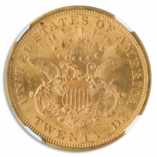 1876-S $20 Liberty NGC MS61 CAC 1876-S $20 Liberty NGC MS61 CAC