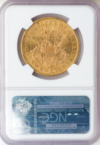 1876-S $20 Liberty NGC MS61 CAC 1876-S $20 Liberty NGC MS61 CAC