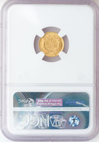 1859 $1 Gold NGC MS63 CAC 1859 $1 Gold NGC MS63 CAC
