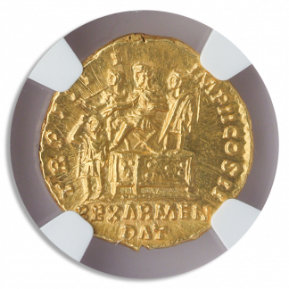 Roman Empire Lucius Verus Aureus NGC ChMS Str:5 Srf:5 7.3g Fine Style Roman Empire Lucius Verus Aureus NGC ChMS Str:5 Srf:5 7.3g Fine Style