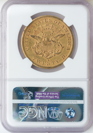 1860-S $20 Liberty NGC AU58 CAC 1860-S $20 Liberty NGC AU58 CAC