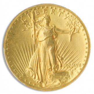 1907 $20 Saint Gaudens High Relief Wire Edge PCGS MS64 CAC + 1907 $20 Saint Gaudens High Relief Wire Edge PCGS MS64 CAC +