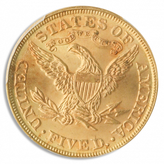 1895 $5 Liberty PCGS MS65 CAC 1895 $5 Liberty PCGS MS65 CAC
