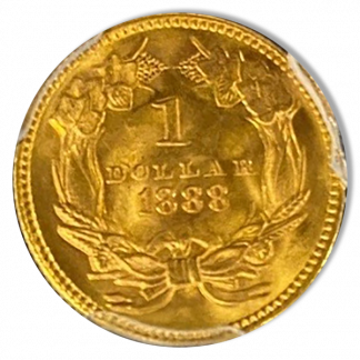1888 Gold $1 PCGS MS67 CAC 1888 Gold $1 PCGS MS67 CAC