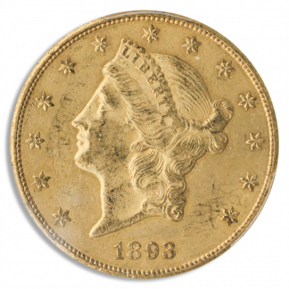 1893-CC $20 Liberty PCGS MS61 CAC 1893-CC $20 Liberty PCGS MS61 CAC