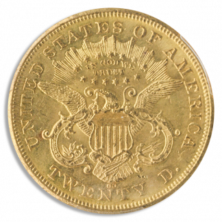 1876-CC $20 Liberty PCGS MS61
