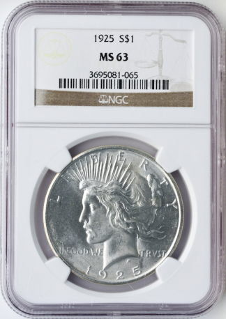 Morgan and Peace $1 Set NGC MS63 (Dates/Types Vary)