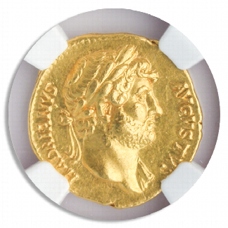 Roman Empire Hadrian Aureus NGC ChXF Str:5 Srf:3 7.33g Roman Empire Hadrian Aureus NGC ChXF Str:5 Srf:3 7.33g