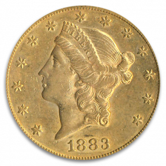 1883-CC $20 Liberty NGC AU55 CAC 1883-CC $20 Liberty NGC AU55 CAC