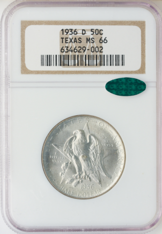 1936-D Texas Silver Half Commemorative NGC MS66 1936-D Texas Silver Half Commemorative NGC MS66