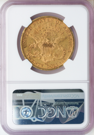 1889-CC $20 Liberty NGC AU53 CAC 1889-CC $20 Liberty NGC AU53 CAC