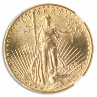 1914-S $20 Saint Gaudens NGC MS64 CAC 1914-S $20 Saint Gaudens NGC MS64 CAC