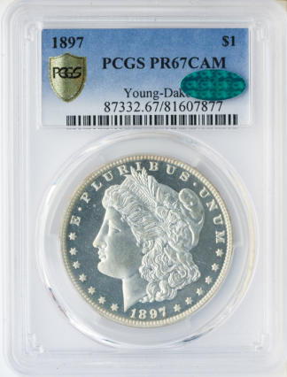 1897 Morgan $1 PCGS PR67 CAC 1897 Morgan $1 PCGS PR67 CAC