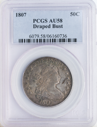 1807 Draped Bust Half Dollar PCGS AU58 1807 Draped Bust Half Dollar PCGS AU58