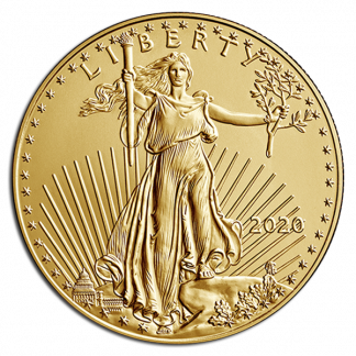 1/2 oz American Gold Eagle Coin (BU, Dates Vary)
