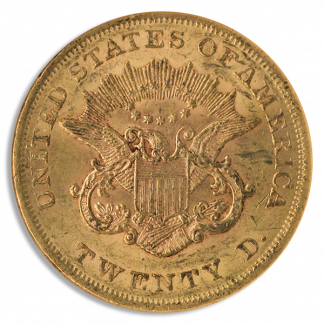 1861 $20 Liberty NGC AU58 CAC 1861 $20 Liberty NGC AU58 CAC