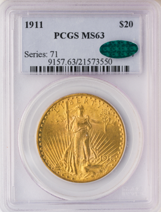1911 $20 Saint Gaudens PCGS MS63 CAC 1911 $20 Saint Gaudens PCGS MS63 CAC