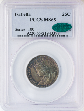 1893 Isabella Quarter PCGS MS65 1893 Isabella Quarter PCGS MS65