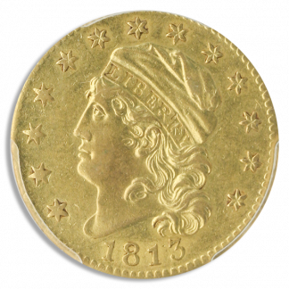1813 $5 Capped Head PCGS AU58 CAC 1813 $5 Capped Head PCGS AU58 CAC