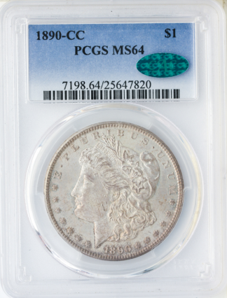 1890-CC Morgan $1 PCGS MS64 CAC 1890-CC Morgan $1 PCGS MS64 CAC