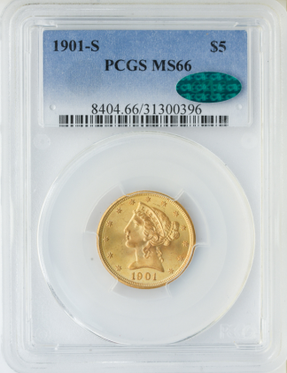1901-S $5 Liberty PCGS MS66 CAC