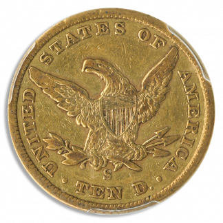 1866-S $10 Liberty PCGS XF40