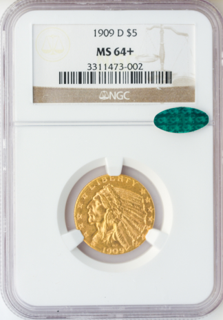 $5 Indian 1909-D $5 Indian 1909-D