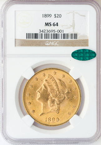 1899 $20 Liberty NGC MS64 CAC 1899 $20 Liberty NGC MS64 CAC