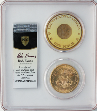 1857-S $20 Liberty SSCA Pinch Of Dust PCGS MS65 CAC + 1857-S $20 Liberty SSCA Pinch Of Dust PCGS MS65 CAC +