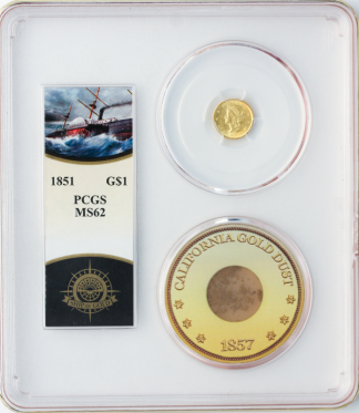 1851 $1 Gold SSCA Pinch Of Dust PCGS MS62 1851 $1 Gold SSCA Pinch Of Dust PCGS MS62