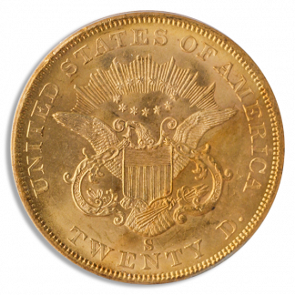 $20 LIB 1857-S SSCA BOL S