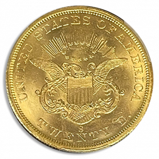 1857-S $20 Liberty SSCA PCGS MS66 CAC + 1857-S $20 Liberty SSCA PCGS MS66 CAC +