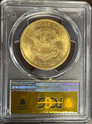 1857-S $20 Liberty SSCA PCGS MS66 CAC +