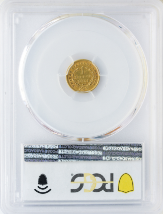1851-C $1 Gold Type 1 PCGS AU50 CAC 1851-C $1 Gold Type 1 PCGS AU50 CAC