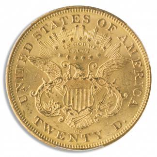 1876-CC $20 Liberty PCGS MS62