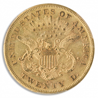 1876-CC $20 Liberty PCGS AU58 CAC