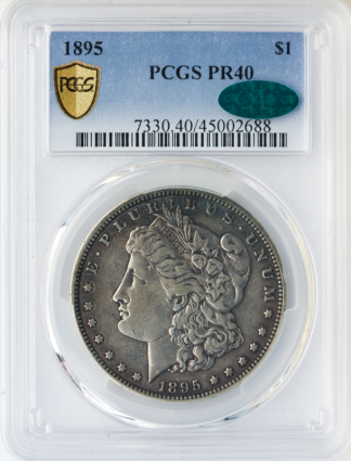 1895 Morgan $1 PCGS PR40 CAC 1895 Morgan $1 PCGS PR40 CAC