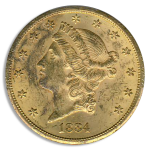 1884-CC $20 Liberty PCGS MS60
