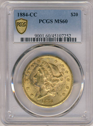 1884-CC $20 Liberty PCGS MS60 1884-CC $20 Liberty PCGS MS60