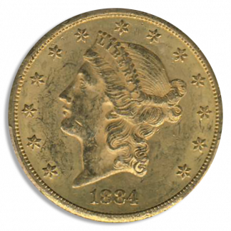 1884-CC $20 Liberty PCGS MS60 CAC 1884-CC $20 Liberty PCGS MS60 CAC